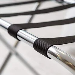 IRIS USA Steel Folding Foldable Luggage Rack Suitcase Stand Shelf With Support Bar, Space Saving For Guest Room, Bedroom, Hotel, Holds Up To 110 Lbs, Chrome Silver 9 IRIS USA Steel Folding Foldable Luggage Rack Suitcase Stand Shelf With Support Bar, Space Saving For Guest Room, Bedroom, Hotel, Holds Up To 110 Lbs, Chrome Silver -Songmics Furniture Shop 41z3grIo5BL