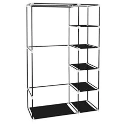 Savins 67" Portable Clothes Closet Wardrobe With Non-Woven Fabric And Hanging Rod Quick And Easy To Assemble Black 10 Savins 67" Portable Clothes Closet Wardrobe With Non-Woven Fabric And Hanging Rod Quick And Easy To Assemble Black -Songmics Furniture Shop 41z9xjgXEiL
