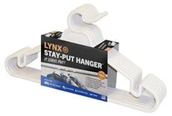 Tri-Lynx 1200W Lynx Stay-Put Hanger (6 Pack), White