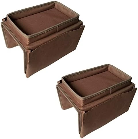 RNCOZE 2PCS Sofa Armrest Organizer With 5 Pockets, Hanging Couch TV Remote Storage Organizer With Cup Holder Tray, Sofa Slipcover Organizer Sofa Couch Armchair Caddy Holder (Blue) 6 RNCOZE 2PCS Sofa Armrest Organizer With 5 Pockets, Hanging Couch TV Remote Storage Organizer With Cup Holder Tray, Sofa Slipcover Organizer Sofa Couch Armchair Caddy Holder (Blue) - Image 6