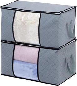 Astro Clothes Storage Bags, 6 Pack Clothes Storage Bins Foldable Closet Organizers With Activated Carbon , Breathable Material, Zipper, Clear Window For Sweaters, Coats, T-shirts, Blankets Grey, 001-06 13 Astro Clothes Storage Bags, 6 Pack Clothes Storage Bins Foldable Closet Organizers With Activated Carbon , Breathable Material, Zipper, Clear Window For Sweaters, Coats, T-shirts, Blankets Grey, 001-06 -Songmics Furniture Shop 41zFieO9k L. AC 1