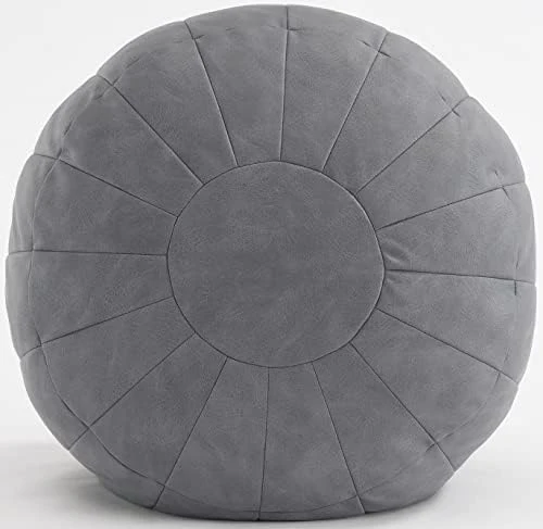 C COMFORTLAND Unstuffed Faux Suede Ottoman Pouf, Round Foot Rest Poof Ottomans, Floor Foot Stool Poufs, Bean Bag Chair Cover With Storage For Living Room, Bedroom, Or Wedding Gifts Yellow 8 C COMFORTLAND Unstuffed Faux Suede Ottoman Pouf, Round Foot Rest Poof Ottomans, Floor Foot Stool Poufs, Bean Bag Chair Cover With Storage For Living Room, Bedroom, Or Wedding Gifts Yellow - Image 8