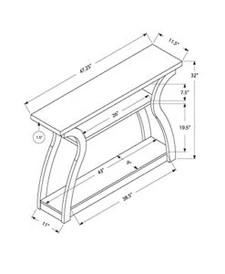 Monarch Specialties 47" Console Table - Sleek And Modern Accent Table For Your Home (Cappuccino/Dark Brown/Espresso) -Songmics Furniture Shop 41zRdoRy2XS