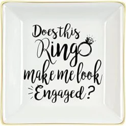 Gifts For Women Girlfriend Wife Couple Ring Holder I Love You More The End I Win Ring Dish Ceramic Jewelry Tray Best Gifts For Lover Couples Girlfriend Fiancee At Valentine's Day Anniversary Birthday Christmas Day -Songmics Furniture Shop 41zZgW04XeL. AC