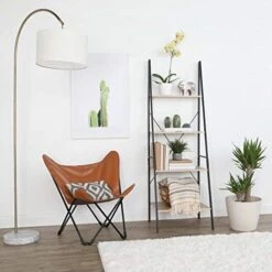 Humble Crew Bookcase 4-Tier 71" Tall Wood Ladder Shelf, Sandwashed Grey -Songmics Furniture Shop 41zZn5jAEfL