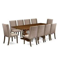 East West Furniture LAFL11-87-16 Dinner Table Set, Large 14 East West Furniture LAFL11-87-16 Dinner Table Set, Large -Songmics Furniture Shop 41zfhikXfEL