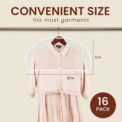 Clear Vinyl Shoulder Covers – Set Of 16 – Garment Protectors Keep Your Suits, Dresses, Blouses, And Other Garments Dust Free. Protect And Store Your Clothing While They’re In And Out Of Season. -Songmics Furniture Shop 41zuaTEmY6L