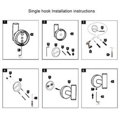 GERZWY Bathroom Matte Black Coat Hook SUS 304 Stainless Steel Single Towel/Robe Clothes Hook For Bath Kitchen Contemporary Hotel Style Wall Mounted 2 Pack AG1107B-BK -Songmics Furniture Shop 41zvMKU2xpL