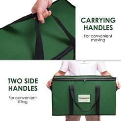 WBHome Christmas Ornament Storage Box With Lid, 3''& 4'' Compartment Storage Container With Adjustable Dividers, Keeps 114 Holiday Ornaments & Decoration Accessories, Green 12 WBHome Christmas Ornament Storage Box With Lid, 3''& 4'' Compartment Storage Container With Adjustable Dividers, Keeps 114 Holiday Ornaments & Decoration Accessories, Green -Songmics Furniture Shop 41zvurA6S8L