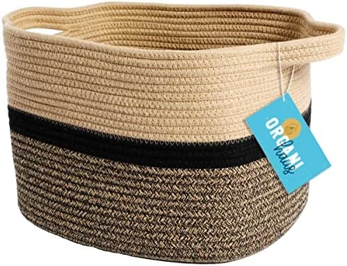 OrganiHaus Woven Basket For Storage | Basket For Shelves | Toy Basket | Throw Blanket Basket For Living Room | Cotton Rope Basket For Storage | Decorative Baby Basket For Towels | Rainbow Basket 14x9 8 OrganiHaus Woven Basket For Storage | Basket For Shelves | Toy Basket | Throw Blanket Basket For Living Room | Cotton Rope Basket For Storage | Decorative Baby Basket For Towels | Rainbow Basket 14x9 - Image 8