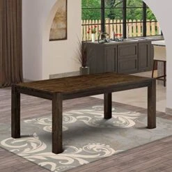 East West Furniture Wooden LM7-0N-T Wood Dining Table Rectangular Tabletop And 72 X 40 X 30-Sandblasting Antique Walnut Finish -Songmics Furniture Shop 51 XDLUBKlL. AC