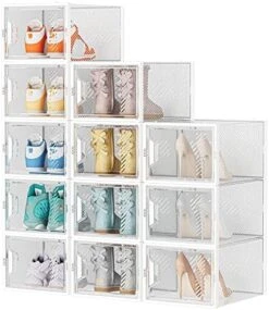 SIMPDIY Shoe Storage, 12 Pack Large Shoe Organizer For Closet, Shoe Boxes Clear Plastic Stackable Shoe Storage Boxes For Size 13 11 SIMPDIY Shoe Storage, 12 Pack Large Shoe Organizer For Closet, Shoe Boxes Clear Plastic Stackable Shoe Storage Boxes For Size 13 -Songmics Furniture Shop 51 m4h7mWL. AC