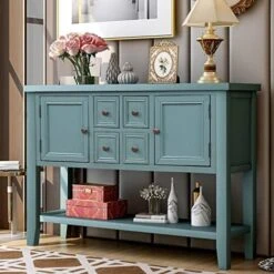 ZSQ Buffet Table, Cambridge Series Sideboard Table With Bottom Shelf, Console Table Dining Room Server, Entry Table Buffet Cabinet Sofa Table (Grey) -Songmics Furniture Shop 51 uUfWbxIL. AC