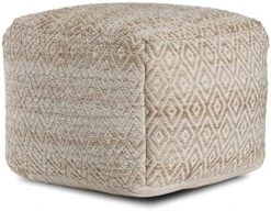 Anji Mountain Square Pouf , 22" X 22" X 17", Gray -Songmics Furniture Shop 5106Yce FSL. AC