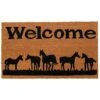 Calloway Mills 120292436 Horses Welcome Doormat 2'x 3' Natural/Black