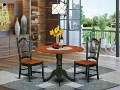 East West Furniture DLDO3-WHI-W Dining Table Set -Songmics Furniture Shop 5107agj9duL. AC
