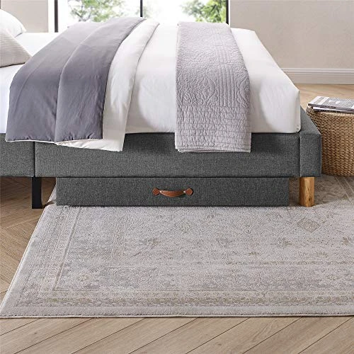 MUSEHOMEINC Upholstered Solid Wood Under Bed Storage Drawer With 4-Wheels For Bedroom/Leather Handle,Wooden Underbed Storage Organizer,Suggested For Twin And Full Size Platform Bed 1 MUSEHOMEINC Upholstered Solid Wood Under Bed Storage Drawer With 4-Wheels For Bedroom/Leather Handle,Wooden Underbed Storage Organizer,Suggested For Twin And Full Size Platform Bed