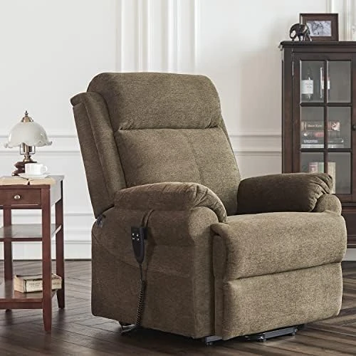 DYNOX Small Lift Chair Recliners With Massage And Heat, Dual Motor Power Lift Sofa With Infinite Adjust For Back And Footrest (Fabirc-Beige) 15 DYNOX Small Lift Chair Recliners With Massage And Heat, Dual Motor Power Lift Sofa With Infinite Adjust For Back And Footrest (Fabirc-Beige) - Image 15