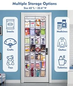 KEETDY 28 Large Clear Over The Door Shoe Rack With Crystal Pockets Hanging Shoe Organizer Storage Shoe Holder For Closet Hanger, White -Songmics Furniture Shop 510GfCFklfL
