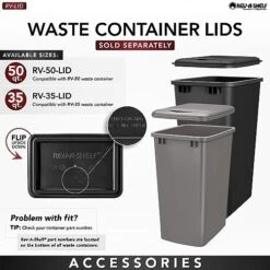 Rev-A-Shelf 4WCBM-2430DM-2 Double 30-Quart Maple Bottom Mount Kitchen Pullout Trash Can Waste Container With Soft Open & Close Slide System, Silver 12 Rev-A-Shelf 4WCBM-2430DM-2 Double 30-Quart Maple Bottom Mount Kitchen Pullout Trash Can Waste Container With Soft Open & Close Slide System, Silver -Songmics Furniture Shop 510Hgb8oWbL