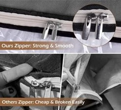 SLEEPING LAMB 120L Oversized Blanket Storage Bags Sturdy Fabric Clothes Storage Containers For King Comforter Bedding Pillow Sheet, Grey, 3 Packs 9 SLEEPING LAMB 120L Oversized Blanket Storage Bags Sturdy Fabric Clothes Storage Containers For King Comforter Bedding Pillow Sheet, Grey, 3 Packs -Songmics Furniture Shop 510J30p932L