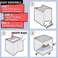 RE GOODS Shoe Covers Box | Disposable Shoe Bootie Holder For Realtor Listings And Open Houses | Please Cover Or Remove Shoes Bin | Shoe Bootie Box -Songmics Furniture Shop 510JXnrRcWL