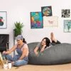 Jaxx 6 Foot Cocoon - Large Bean Bag Chair For Adults, Charcoal