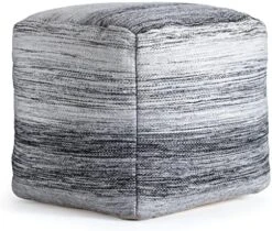 Anji Mountain Square Pouf , 22" X 22" X 17", Gray -Songmics Furniture Shop 510W 1ep57L. AC