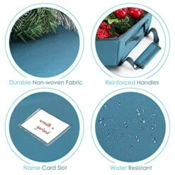 Hearth & Harbor Wreath Storage Container - Hard Shell Christmas Wreath Storage Bag With Interior Pockets, Dual Zipper And Handles - 24" Premium Wreath Storage Organizer Box 16 Hearth & Harbor Wreath Storage Container - Hard Shell Christmas Wreath Storage Bag With Interior Pockets, Dual Zipper And Handles - 24" Premium Wreath Storage Organizer Box -Songmics Furniture Shop 510WSeKeTHL