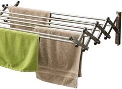 AERO W Racks Stainless Steel Wall Mounted Collapsible Laundry Clothes Drying Rack 60 Pound Capacity 22.5 Linear Ft -Songmics Furniture Shop 510lyH5VmHL. AC