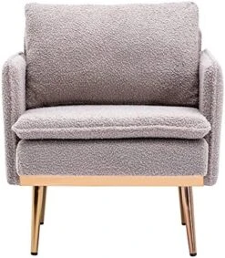 HOMEFUN Accent Chair Set Of 2, Velvet Wingback Armchair Modern Upholstered Single Sofa With Metal Legs For Living Room Bedroom Nursery, Beige -Songmics Furniture Shop 510tVKnl1hL. AC