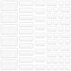 Vtopmart 60 PCS Drawer Organizer, 4-Size Clear Plastic Drawer Organizer Bins Containers For Bathroom And Vanity Storage, Home Organization For Makeup, Kitchen Utensils