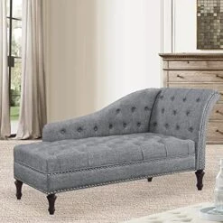 Rosevera Deedee Linen Upholstered Chaise Lounge Chair With Nailhead Trim For Living Room And Bedroom, Standard, Royal Navy 17 Rosevera Deedee Linen Upholstered Chaise Lounge Chair With Nailhead Trim For Living Room And Bedroom, Standard, Royal Navy -Songmics Furniture Shop 510velw6l0L. AC