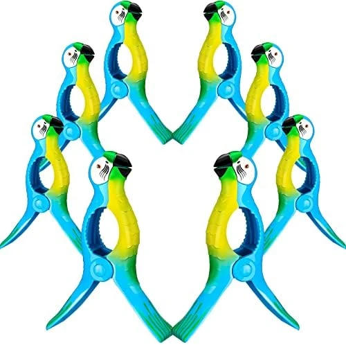 8 Pieces Beach Towel Clips Beach Chair Clips Towels Portable Parrot Flamingo Cactus Swallow Beach Towel Holder For Towels Cruise Pool Holiday Outdoor Clothes Pins (Multicolor,Multi Style) 8 8 Pieces Beach Towel Clips Beach Chair Clips Towels Portable Parrot Flamingo Cactus Swallow Beach Towel Holder For Towels Cruise Pool Holiday Outdoor Clothes Pins (Multicolor,Multi Style) - Image 8