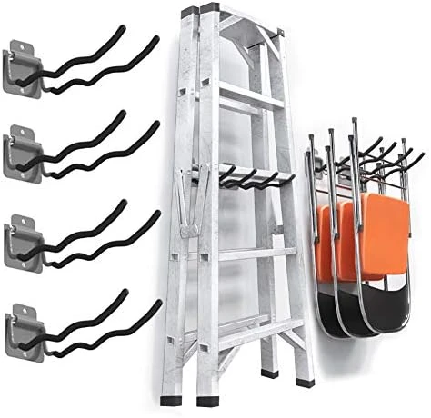 TORACK Garage Hooks Heavy Duty Tool Organizer, Wall Mount Hanger Rack Garage Storage Utility Hooks For Car Tires, Ladders, Chairs, Strollers, Power Tools, Garden Tools (2 Pack, 12.4" Hooks) 7 TORACK Garage Hooks Heavy Duty Tool Organizer, Wall Mount Hanger Rack Garage Storage Utility Hooks For Car Tires, Ladders, Chairs, Strollers, Power Tools, Garden Tools (2 Pack, 12.4" Hooks) - Image 7