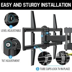 Mounting Dream Full Motion TV Mount For 42-75 Inch TVs, TV Wall Mount Bracket With Dual Articulating Arms, Fits 12” / 16” Wood Studs With VESA 600x400mm Up To 100lbs 9 Mounting Dream Full Motion TV Mount For 42-75 Inch TVs, TV Wall Mount Bracket With Dual Articulating Arms, Fits 12” / 16” Wood Studs With VESA 600x400mm Up To 100lbs -Songmics Furniture Shop 510yyJNJ5ML