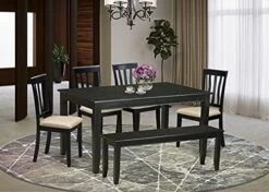East West Furniture DUAN6-BLK-C Kitchen Set -Songmics Furniture Shop 5117cYro8PL. AC