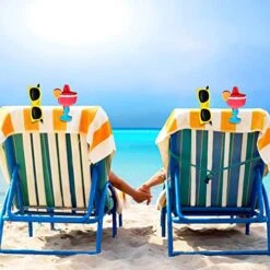 4 Pieces Beach Towel Windproof Clips For Beach Chairs Patio And Pool Accessories Cartoon Glasses Cocktail Glasses Towel Clips Funny Decorative Clothespins For Home -Songmics Furniture Shop 511DpQxf8gL