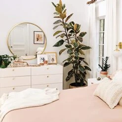 18 Inch Round Wall Circle Mirror,Large Gold Metal Framed Wall-Mounted Hanging Mirror For Bathroom Decor,Vanity Bedroom, Living Room, Entryway -Songmics Furniture Shop 511JS6mFNsL