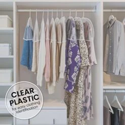 Clear Vinyl Shoulder Covers – Set Of 16 – Garment Protectors Keep Your Suits, Dresses, Blouses, And Other Garments Dust Free. Protect And Store Your Clothing While They’re In And Out Of Season. -Songmics Furniture Shop 511Ld8voWlL