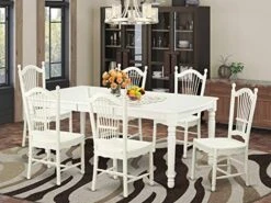 East West Furniture DOVE7-LWH-W Dining Set -Songmics Furniture Shop 511PQ96 oHL. AC