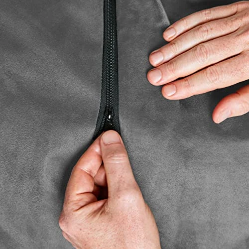 Lumaland Luxurious Giant 7ft Bean Bag Chair With Microsuede Cover - Ultra Soft, Foam Filling, Washable Jumbo Bean Bag Sofa For Kids, Teenagers, Adults - Sack Chair For Dorm, Family Room - Dark Grey 5 Lumaland Luxurious Giant 7ft Bean Bag Chair With Microsuede Cover - Ultra Soft, Foam Filling, Washable Jumbo Bean Bag Sofa For Kids, Teenagers, Adults - Sack Chair For Dorm, Family Room - Dark Grey - Image 5