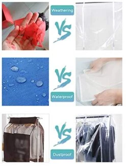 Clear Garment Rack Cover Dustproof Clothes Rack Cover With 2 Durable Zipper/Clothing Waterproof Protector (L:71x20x60 Inch) -Songmics Furniture Shop 511YWUPVthL