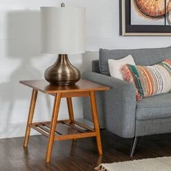 Linon Walnut Melissa Mid-Century End Table, Large -Songmics Furniture Shop 511bJ9lsdgL