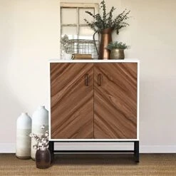 PHI VILLA Buffet Cabinet Sideboard Accent Cabinet With Doors Corner Cabinet Windowpane 2-Door Cabinet For Entryway Dining Room Living Room Console Table Storage Cabinet… -Songmics Furniture Shop 511nmUpLxWL. AC