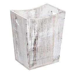 LIANTRAL Trash Can, Rustic Wood Farmhouse Wastebasket Bin For Bathroom, Office, Bedroom, Living Room -Songmics Furniture Shop 511s4G6LcsL