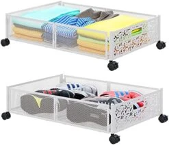 Under Bed Storage, Under Bed Storage Containers With Wheels, Under The Bed Storage Containers, Tool-free Assembly Foldable Under Bed Shoe Storage Organizer Bins Drawer For Bedroom Clothes Blankets Shoes (Black, 2Pack) 16 Under Bed Storage, Under Bed Storage Containers With Wheels, Under The Bed Storage Containers, Tool-free Assembly Foldable Under Bed Shoe Storage Organizer Bins Drawer For Bedroom Clothes Blankets Shoes (Black, 2Pack) -Songmics Furniture Shop 512 yfZ58JL. AC
