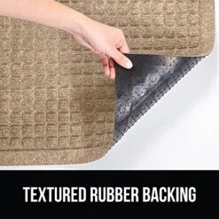 Gorilla Grip Ultra Absorbent Moisture Guard Doormat, Absorbs Up To 1.7 Cups Of Water, Stain And Fade Resistant, Spiked Rubber Backing, All Weather Mats Capture Dirt, Indoor Outdoor, 29x17, Beige -Songmics Furniture Shop 5123lb7ONcL