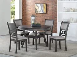 New Classic Furniture Gia 5-Piece Round Counter Height Set With 1 Dining Table And 4 Chairs, 42.25", Cherry -Songmics Furniture Shop 5124FsN1yFL. AC