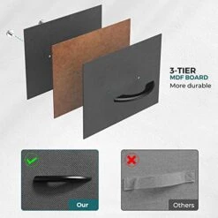 SMUG Dresser, Drawers Dresser For Bedroom Cabinet Organizers Wood Top Table Furniture With 8 Fabric Storage Drawers Chest Tower Unit, Chest Of Drawers For Closet, Living Room, Hallway, Porch -Songmics Furniture Shop 5126PllRCIL